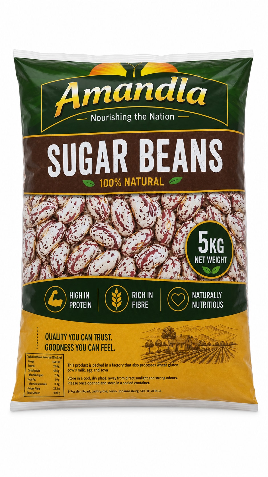 Amandla Sugar Beans packaging