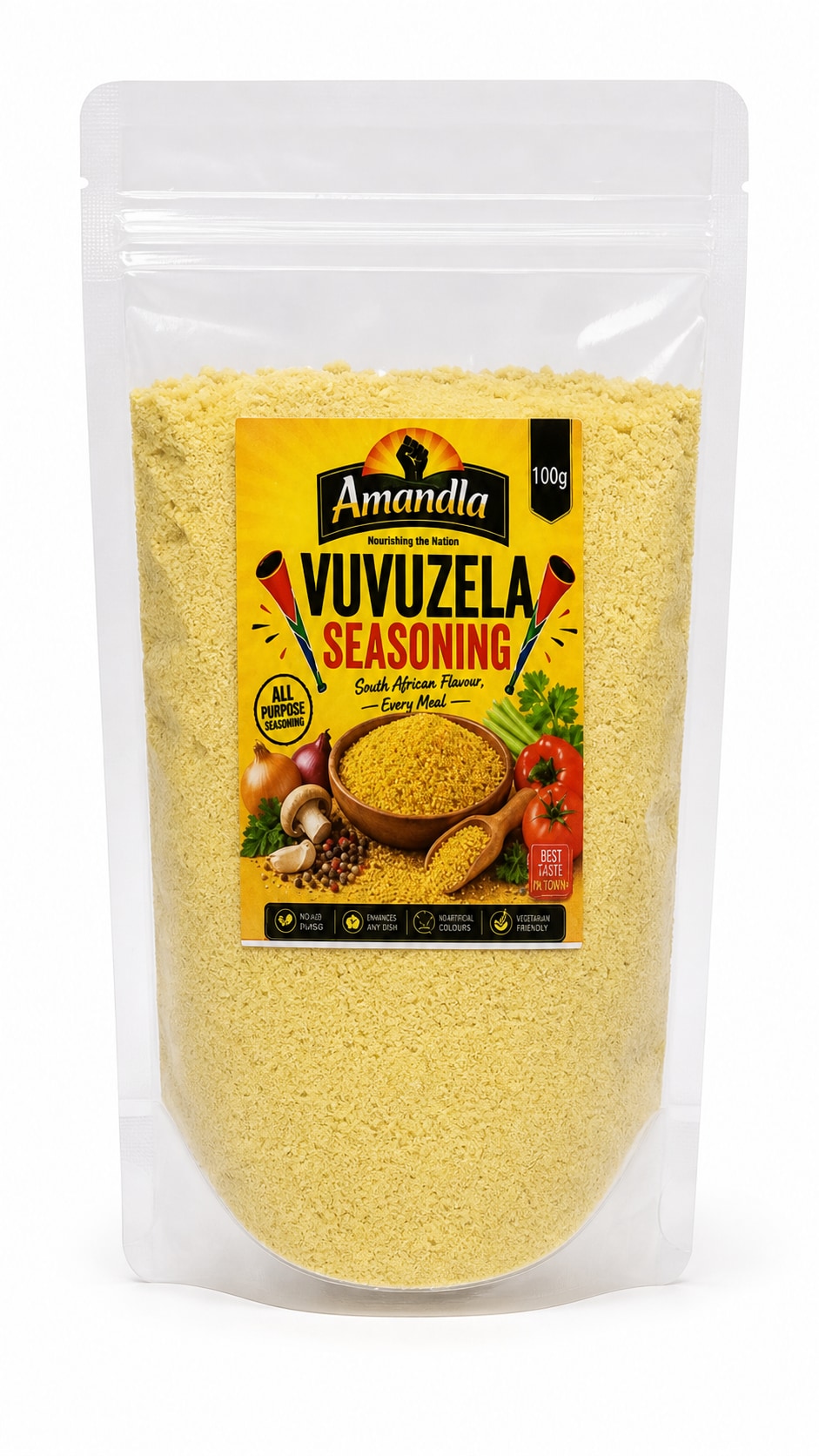 Amandla Vuvuzela Seasoning packaging